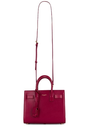 Saint Laurent Nano Sac De Jour Bag in Cherry Jam - Red. Size all.