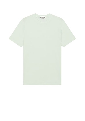 TOM FORD Lyocell Cotton Crewneck T-Shirt in Glass Green - Sage. Size 50 (also in 46, 52).