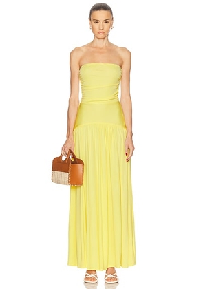 Staud Mariana Dress in Pale Honey - Yellow. Size L (also in ).