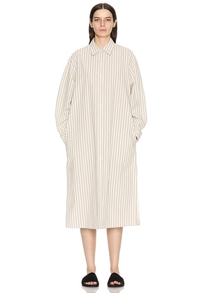 The Row Chihiro Dress in Light Beige & Brown - Beige. Size 2 (also in 0, 4, 6).