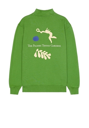 Palmes Zip Sweatshirt in Light Green - Green. Size L (also in S).