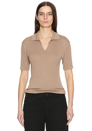 The Row Kaiomi Top in Beige - Beige. Size L (also in M, S, XS).