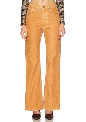 RABANNE Straight Leg Jeans in New Caramel - Tan. Size 24 (also in 25, 26, 27, 29, 30).