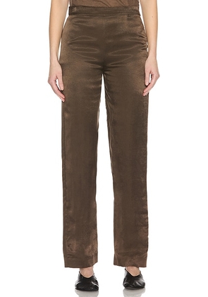 The Row Miros Pant in Dark Brown - Brown. Size 2 (also in 6, 8).