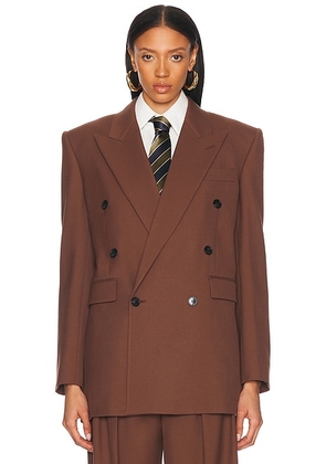 Saint Laurent Double Breasted Blazer in Brun Girofle - Brown. Size 40 (also in 38).