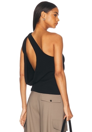 Rohe Sculptural Open Back Top in Black - Black. Size 42 (also in ).