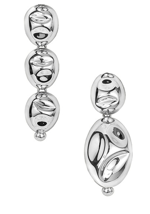 SORDO Puerto Earrings in Silver Plated Brass - Metallic Silver. Size all.