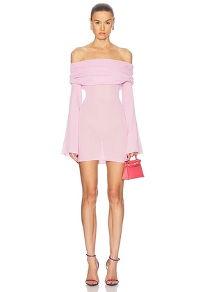SEROYA Galli Mini Dress in Ballet Pink - Pink. Size M (also in L, S, XS).