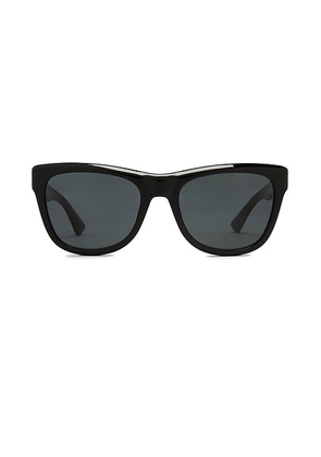 Saint Laurent SL 816 Sunglasses in Shiny Solid Black - Black. Size all.