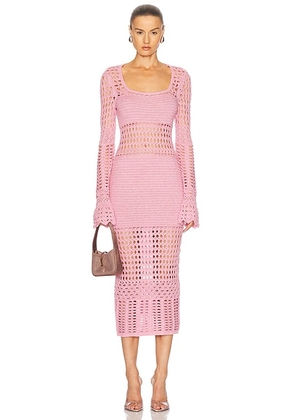 Retrofete Airie Dress in Metallic Peony - Pink. Size S (also in L, XS).