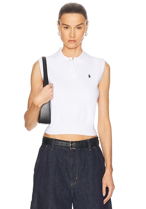 Polo Ralph Lauren Sleeveless Knit Sweater in White - White. Size XL (also in ).