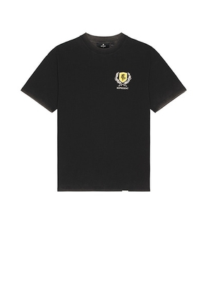 REPRESENT Crest Tee in Vintage Black - Black. Size L (also in M, XL/1X).