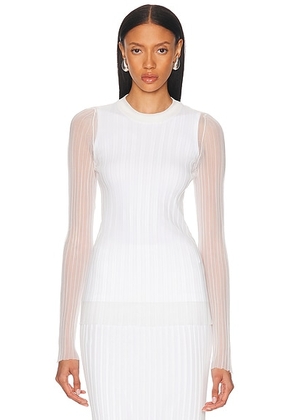 Sportmax Acino Top in Optical White - White. Size L (also in M, XS).