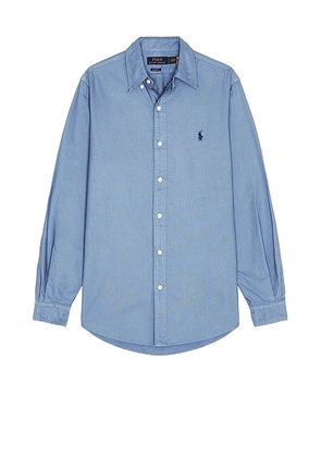 Polo Ralph Lauren Long Sleeve Garment Dyed Oxford Sport Shirt in Bastille Blue - Blue. Size S (also in ).