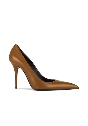 Saint Laurent Elysee Pump in Dark Macadamia - Brown. Size 36.5 (also in 37, 37.5, 38.5, 39, 39.5, 40).