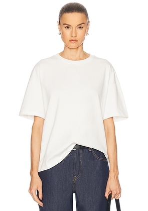 St. Agni Organic Cotton Relaxed Tee in White - White. Size M/L (also in ).