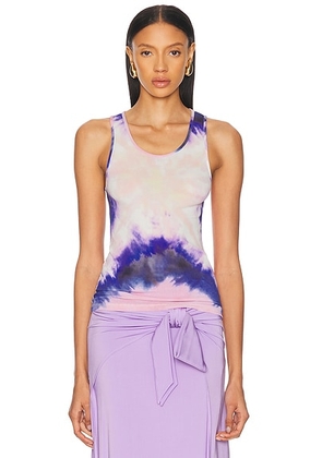 RABANNE Tank Top in Tie & Dye Pink - Blush. Size 38 (also in 36, 40, 42).