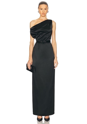 SANS FAFF Parker Off The Shoulder Maxi Dress in Black - Black. Size M (also in S, XS).