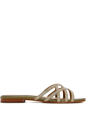 NICOLI Zuri embellished-strap sandals - Green