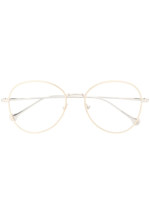 Ferragamo Eyewear two-tone round frame glasses - Gold