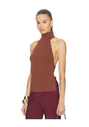 Cult Gaia Wake Top in Brown. Size L. Also in M, S, XS.