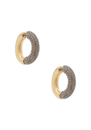Demarson Monroe Pave Earring in Metallic Gold.
