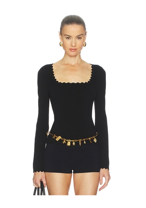 Cult Gaia Jean Top in Black. Size L. Also in M, S, XS.