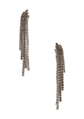 Demarson Rue Earring in Metallic Silver.