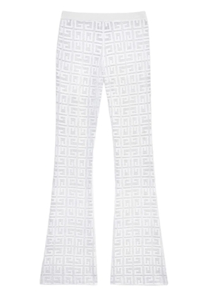 Givenchy 4G-jacquard flared trousers - White