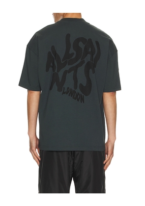 ALLSAINTS Orlando Crew Tee in Blue. Size L. Also in M, S, XL/1X.