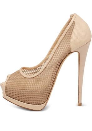 Giuseppe Zanotti Vintage 140mm peep-toe pumps - Neutrals