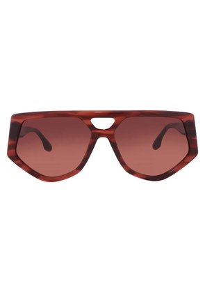 Victoria Beckham Brown Pilot Ladies Sunglasses VB681S 618 58