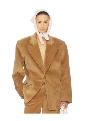 Helsa The Very Oversized Blazer in Corduroy in Brown. Size M/L. Also in XS/S.