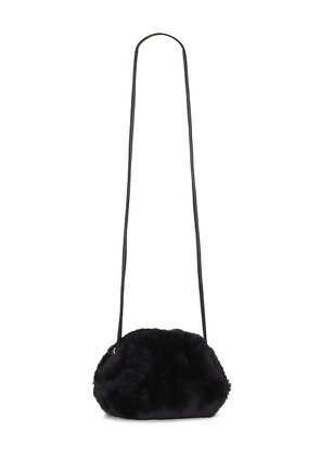 Hat Attack Faux Fur Clutch in Black.