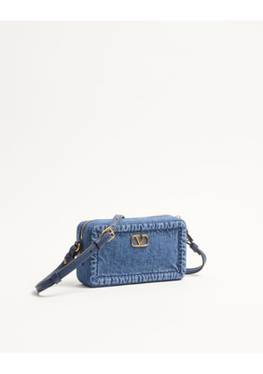 Valentino Garavani Valentino Garavani Alltime Mini Denim Shoulder Bag Woman DENIM/WORKER UNI