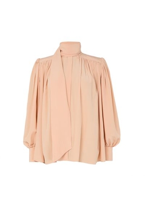 Lavalliere collar blouse