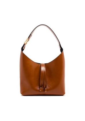 Marcie small glossy leather hobo bag