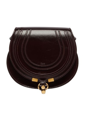 Marcie small glossy leather shoulder bag