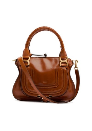 Marcie small double worn glossy leather bag
