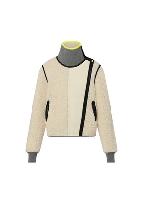 Shearling-Effect Zip-Up Jacket