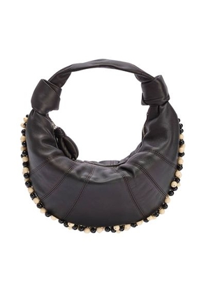 Fortune Croissant mini bag with beads