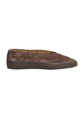 Suede après-ski ballet flats