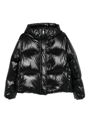 Fay high-neck quilted coat - Black