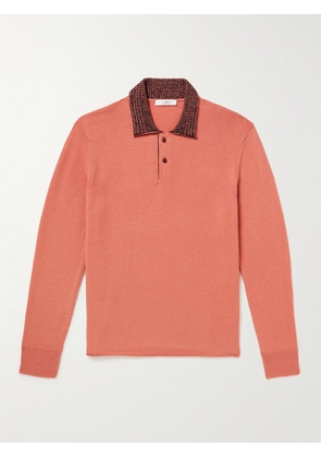 Mr P. - Cashmere-Blend Polo Shirt - Men - Orange - XS