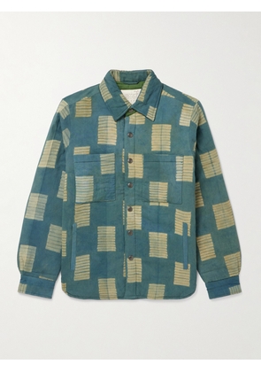 Kardo - Woody Shibori-Dyed Cotton Shirt Jacket - Men - Green - S