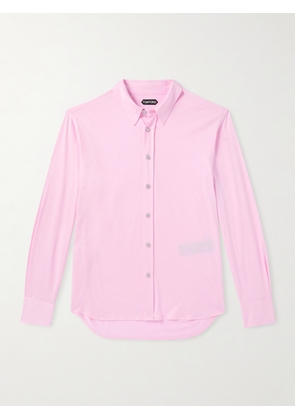 TOM FORD - Silk and Cotton-Blend Jersey Shirt - Men - Pink - IT 46