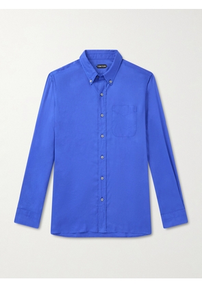 TOM FORD - Lyocell-Gabardine Shirt - Men - Blue - EU 39