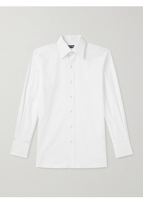 TOM FORD - Cotton-Poplin Shirt - Men - White - EU 38