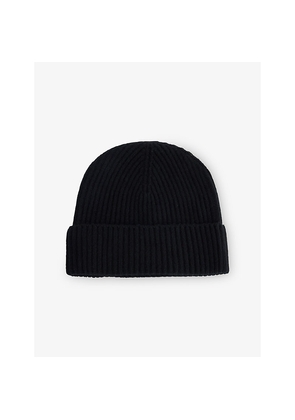 Mens Sunspel Cashmere Ribbed Beanie Hat