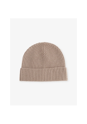 Mens Sunspel Cashmere Ribbed Beanie Hat